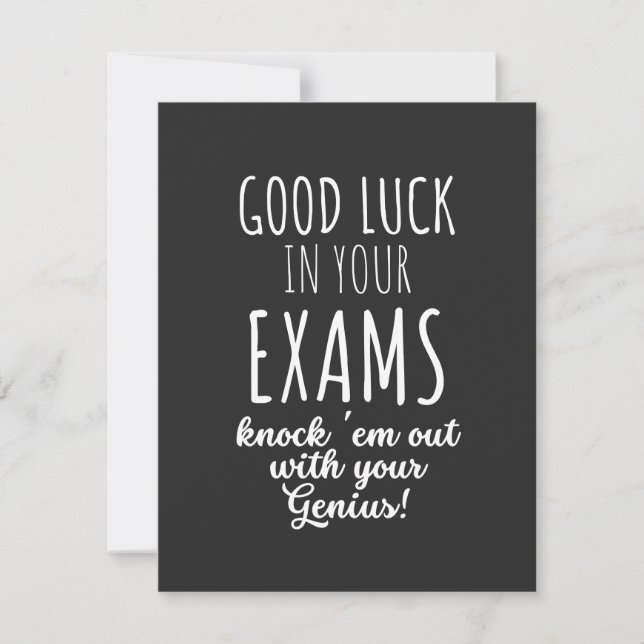 good Luck in your exams (Frente)