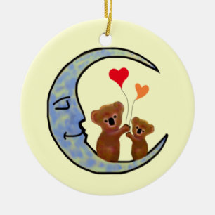 Goodnight ornamento da lua do Koala