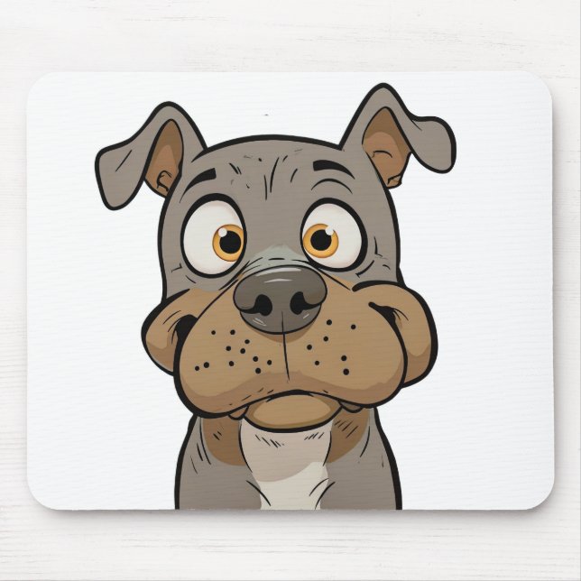 "Goofy Pup Love - Engraçado Dog Mousepad Gift for  (Frente)