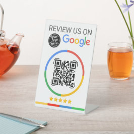 Google Review QR Code with Stars White