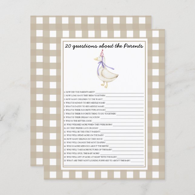 Goose - jogos - 20 perguntas sobre os pais (Frente/Verso)