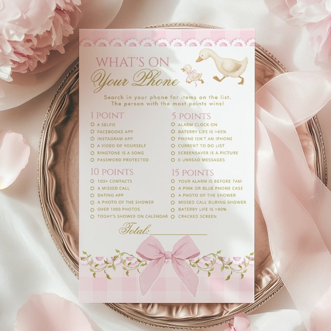 Goose Whats on your Phone Pink Gingham game (Criador carregado)