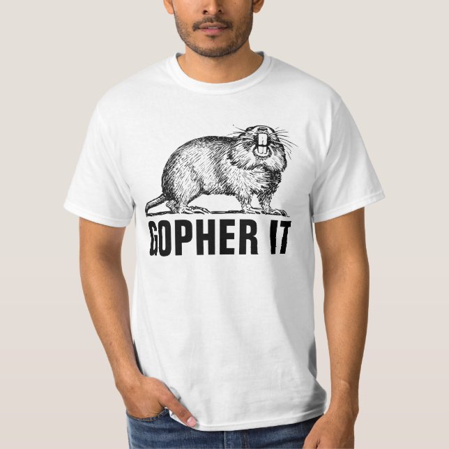 GOPHER ELE, camisetas engraçadas (Frente)