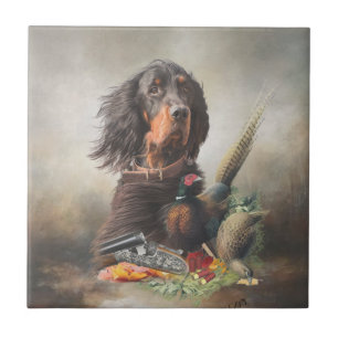 Gordon setter com faisões, Art