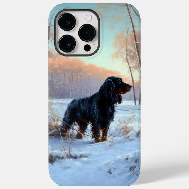 Gordon Setter Deixe-O Neve Natal (Verso)
