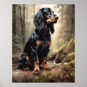 Gordon Setter Dog Art Impressão