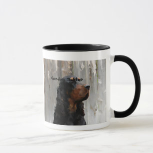 Gordon Setter Head Painting a uma caneca de cerâmi