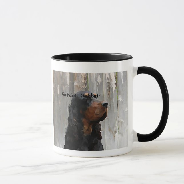 Gordon Setter Head Painting a uma caneca de cerâmi (Direita)