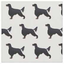 Gordon Setter Silhouette - Tecido de mosaico Básic