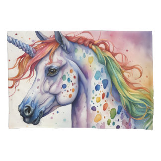 Gorgegeed Watercolor Colorful Appaloosa Unicorn