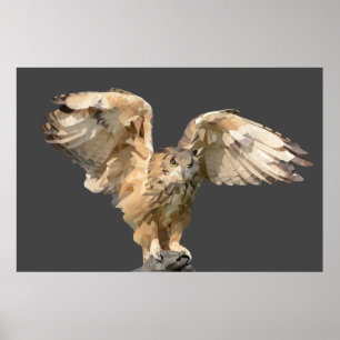 Gorgeous Geométrico Art Owl Poster