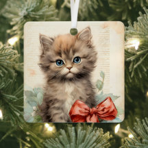 Gorgeous Gray Kitten Christmas