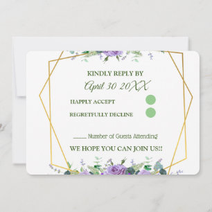 Gorgeous Lilac Vineyard Wedding RSVP