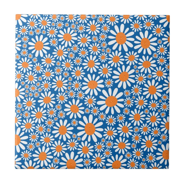 Gorgeous Retro Daisy Pattern (Frente)