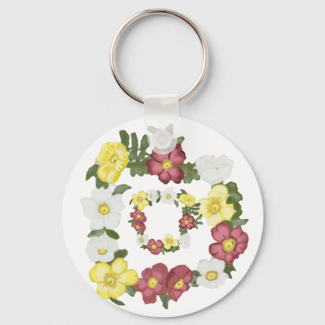 Gorgeous Wild Rosa Chaveiro (Frente)