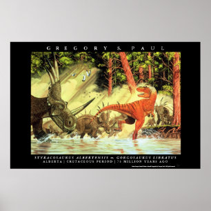 Gorgosaurus Greg Paul de Styracosaurs do poster do