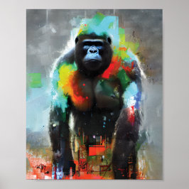 Gorilla Abstrato Poster