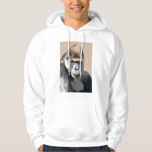 Gorilla Face Hoodie - Camisas Gorilas Animais