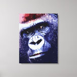 Gorilla Face Pop Art Canvas<br><div class="desc">Pop de Gorilla Head Art Fotografia Digital Trabalho de arte - Animais Selvagens Imagens de Gorilas de Montanha - Gorila de Montanha Olhar Fechado - Primatas Trabalho de arte</div>