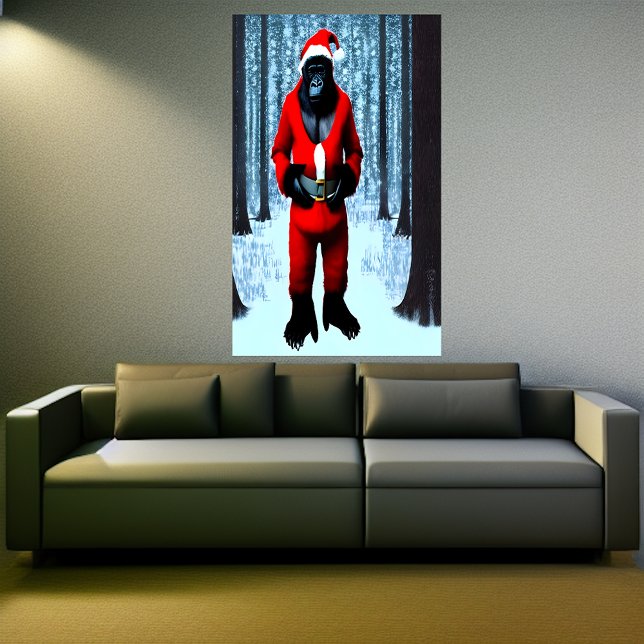 Gorilla Santa Claus | AI Art Poster (Criador carregado)