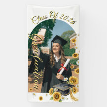 Gorra de Graduação de Girassol em Aquarela Turma d