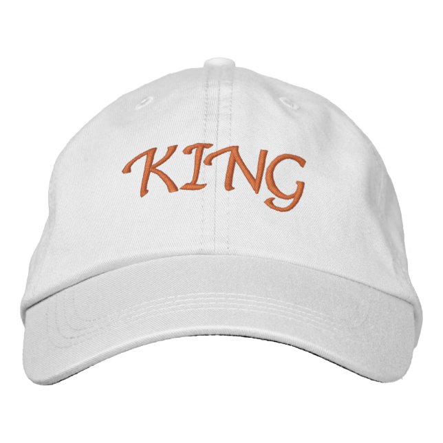 Gorro Bordado Rei Texto Nome Boné (Frente)