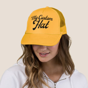 Gorro de caminhão amarelo personalizado, boné com