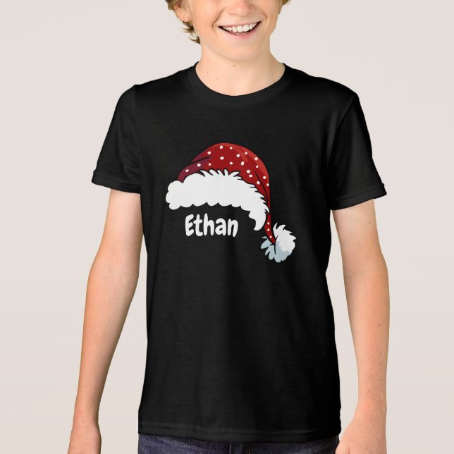 Gorro de Papai Noel de Natal com Nome Personalizad (Frente)