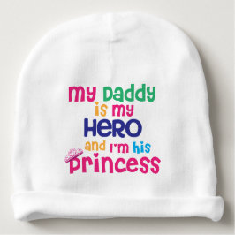Gorro Para Bebê Pai do herói das citações do bebê e filha