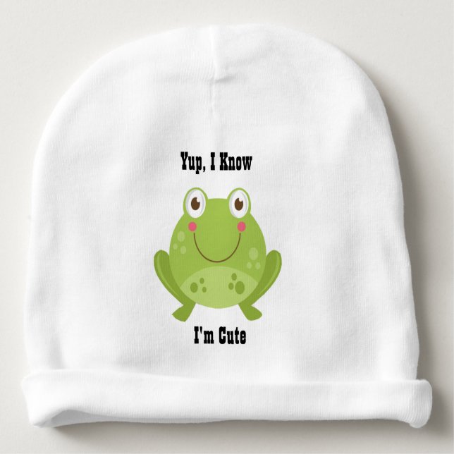 Gorro Para Bebê Sapo bonito (Frente)