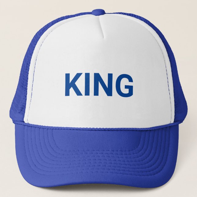 Gorro Rei Cap Texto Personalizado Bonés de Caminho (Frente)