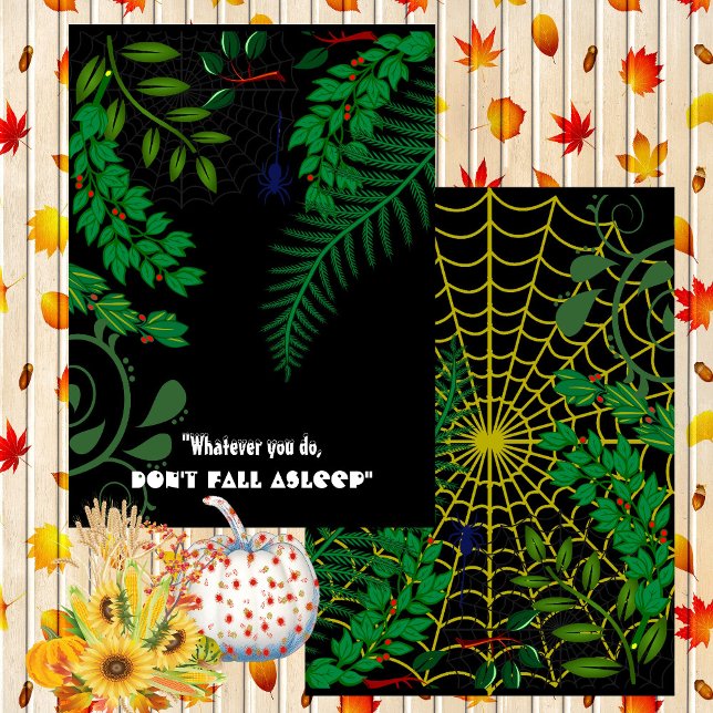 Gory Green Foliage - Diversão de Halloween das Tre (Creepy Gory Green Foliage Dark Night Halloween Fun)