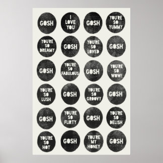 Gosh Love Cotes Poster