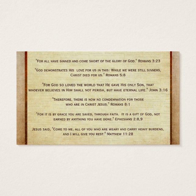 Gospel Tract Plan of Salvation Good News Christian (Verso)