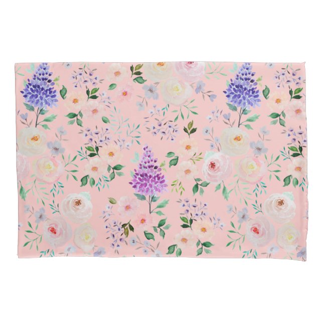 Gossamer Pink Watercolor Floral (Frente)