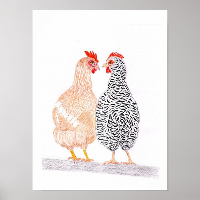 Gossiping Hens Poster (Frente)