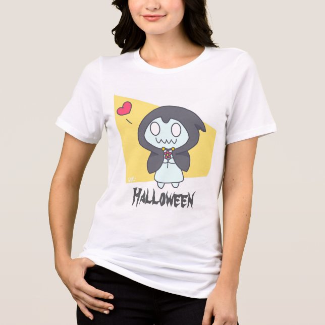 Gost girl Halloween T-shirt (Frente)