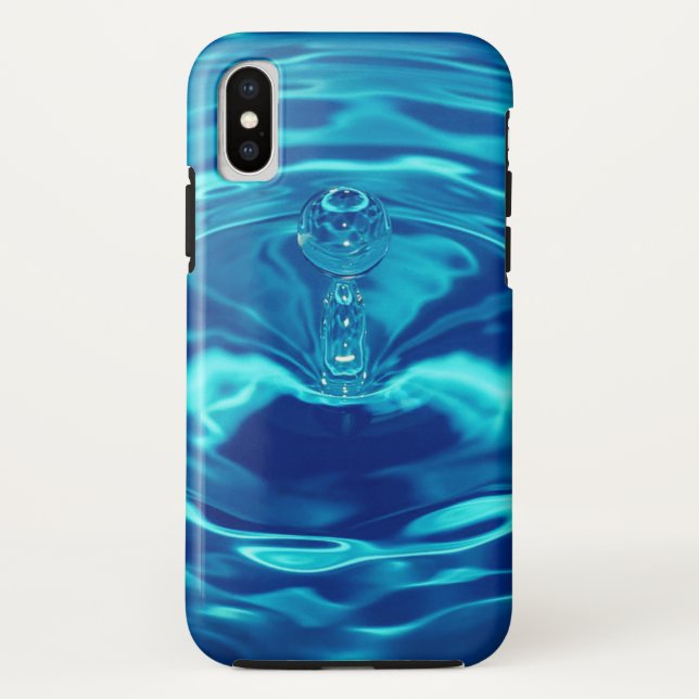 Gotas de água iPhone X Capa de telefone dura (Verso)