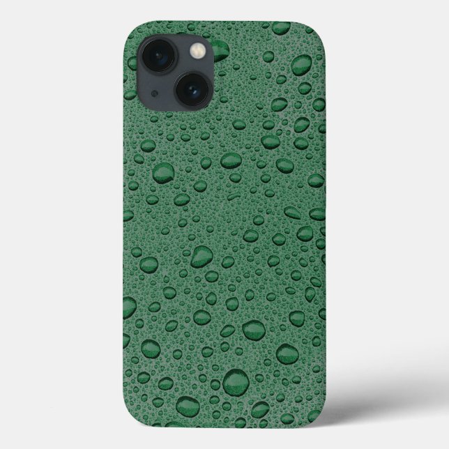 Gotas de água verde capas de iphone de gabinete (Verso)