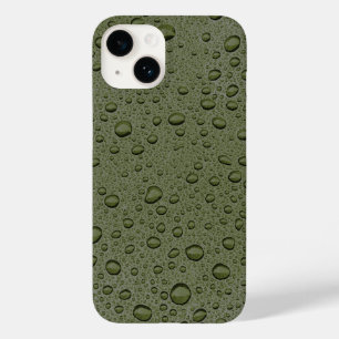 Gotas de água verde-oliva