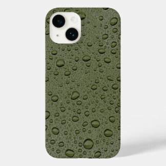 Gotas de água verde-oliva
