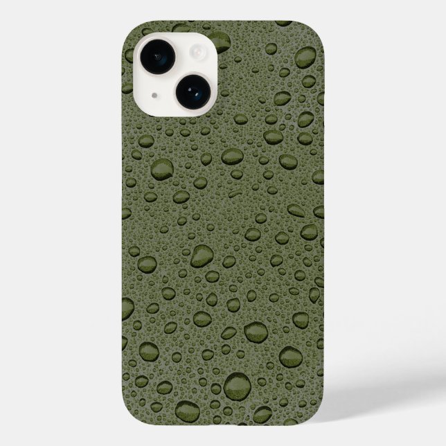 Gotas de água verde-oliva (Verso)