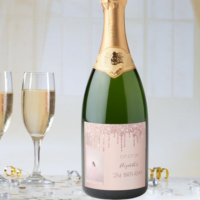 gotas de brilho dourado com rosa de fotos de anive (Criador carregado)