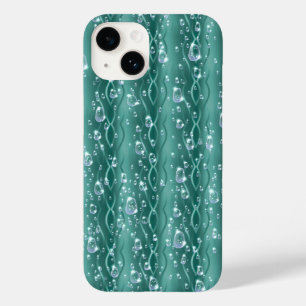 Gotas de chuva em metal verde
