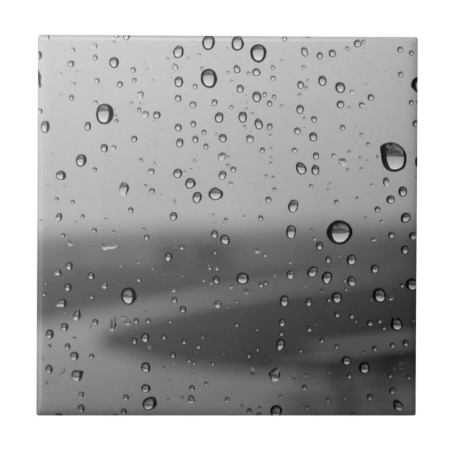 Gotas De Chuva No Fundo Prateado (Frente)