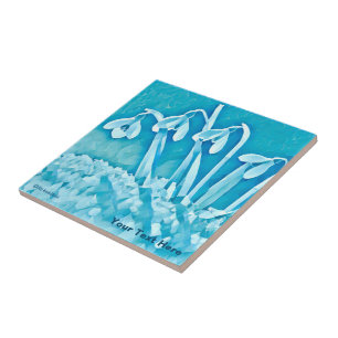 Gotas de Neve Azul Estilizadas