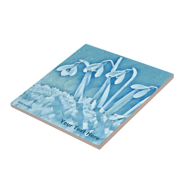 Gotas de Neve Azul Estilizadas (Lateral)