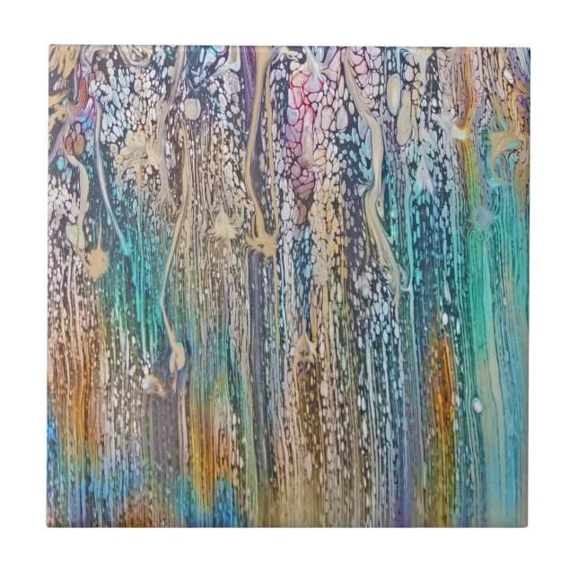 Gotas de Teal e Beige (Frente)