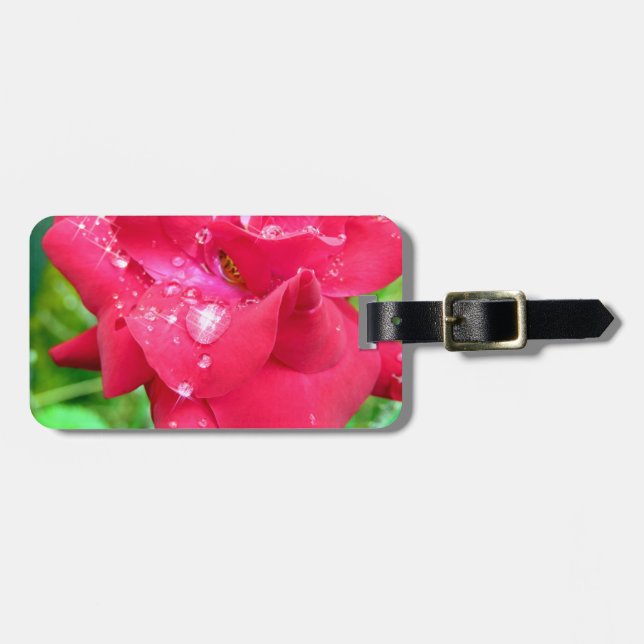 Gotas na Etiqueta de Bagagem de Petals (Frente Horizontal)