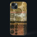 Gotas Verdes Circulantes<br><div class="desc">Esta peça contemporânea apresenta gotículas verdes circulares. Uma fina linha de ouro atravessa o trabalho. Peça seu impressão hoje!</div>